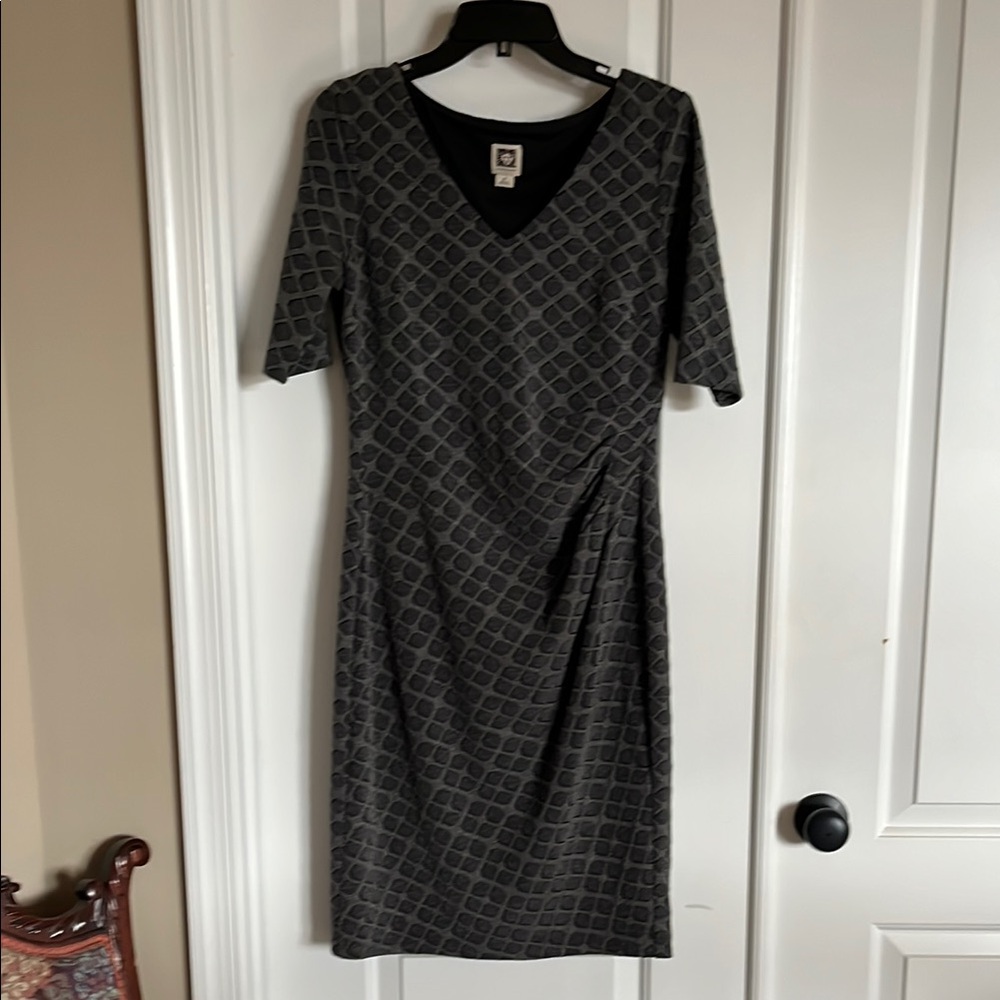 Elegant Grey Patterned Dress